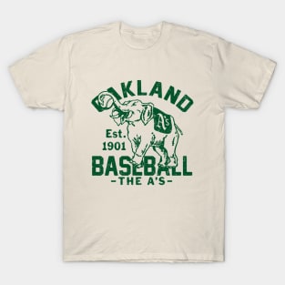 Vintage A's by Buck Tee T-Shirt